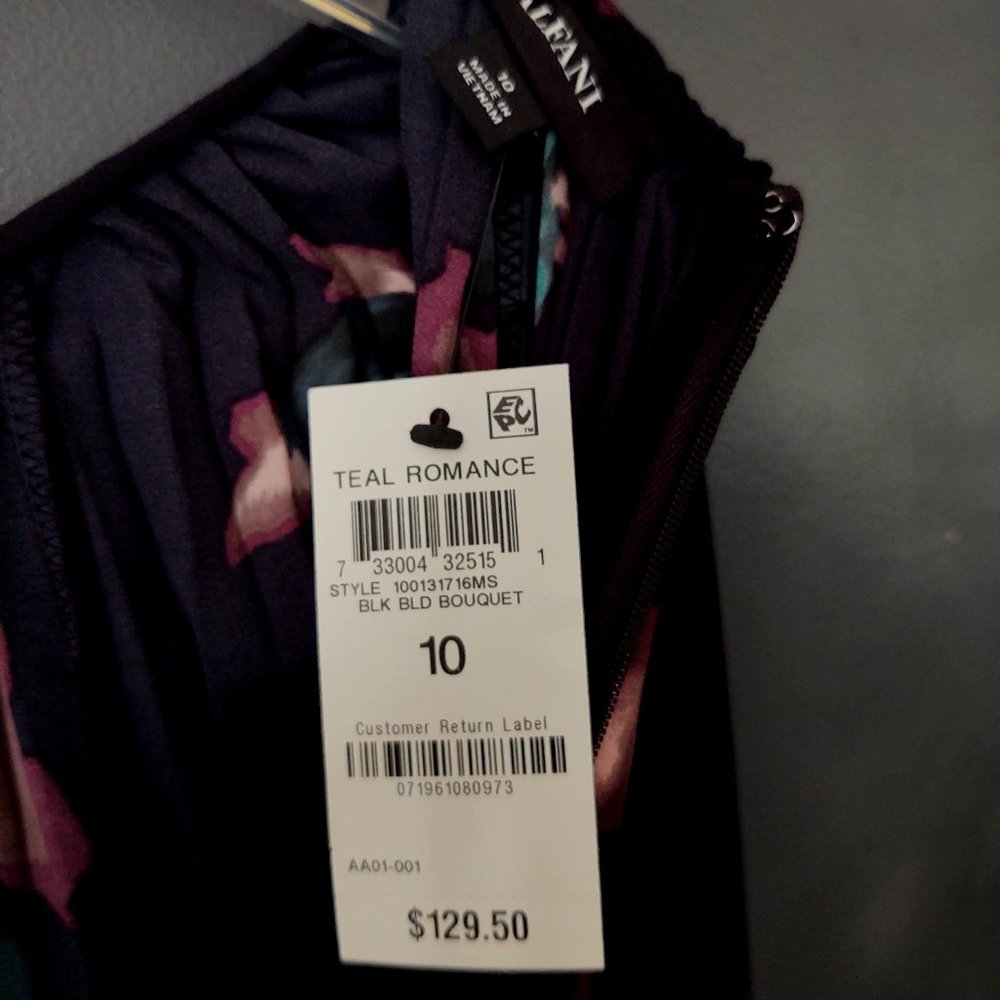 Alfani floral pleated midi dress with bell sleeves NWT - Picture 11 of 12
